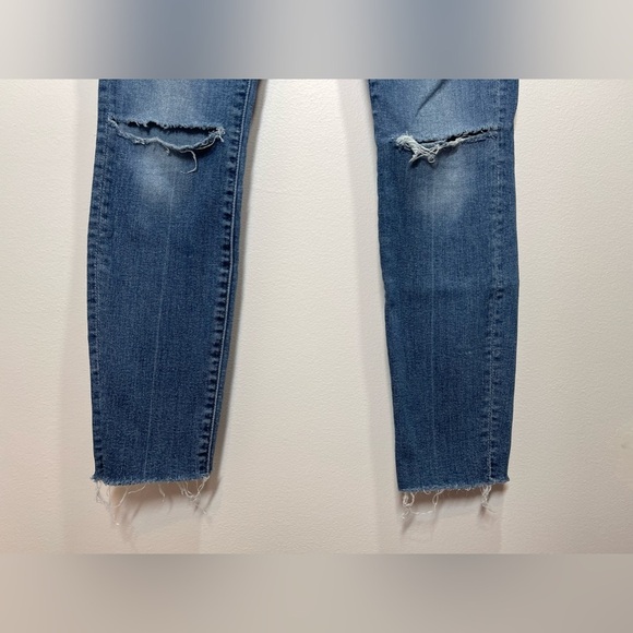 MOTHER Jeans Women’s Size 25 High Waisted Looker Ankle Fray in Walking on Coals - Picture 3 of 14